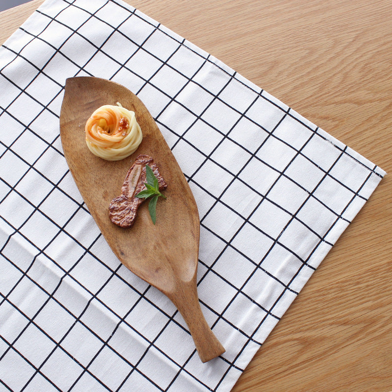 European Style Plaid Cotton-Linen Square Placemats