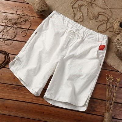 Men's Retro Large Cotton Linen Summer Shorts