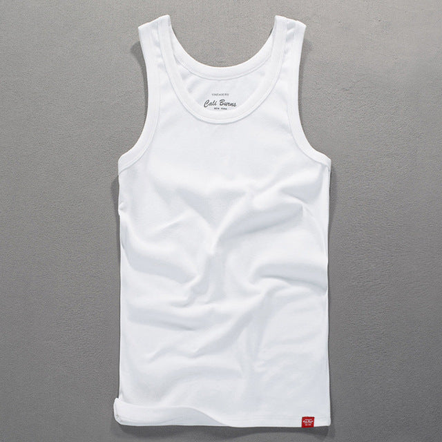 Men's Stretch Cotton Fitness Undershirt for All Seasons