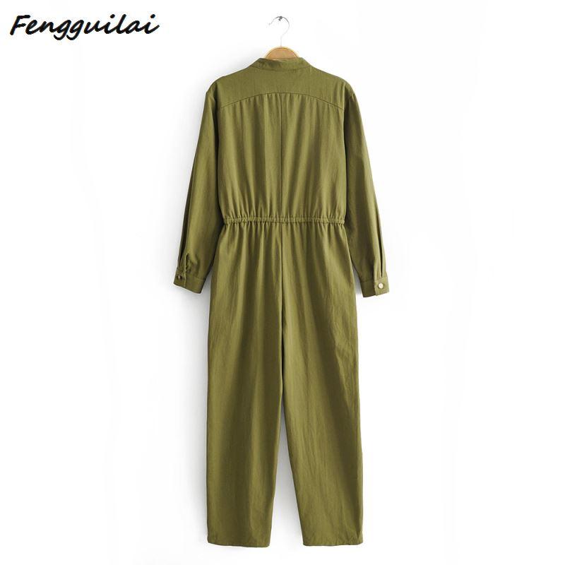 2021 Autumn Vintage Cotton Linen Loose Dungarees Jumpsuit