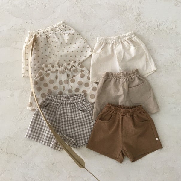 Summer Cotton Linen Casual Shorts for Babies