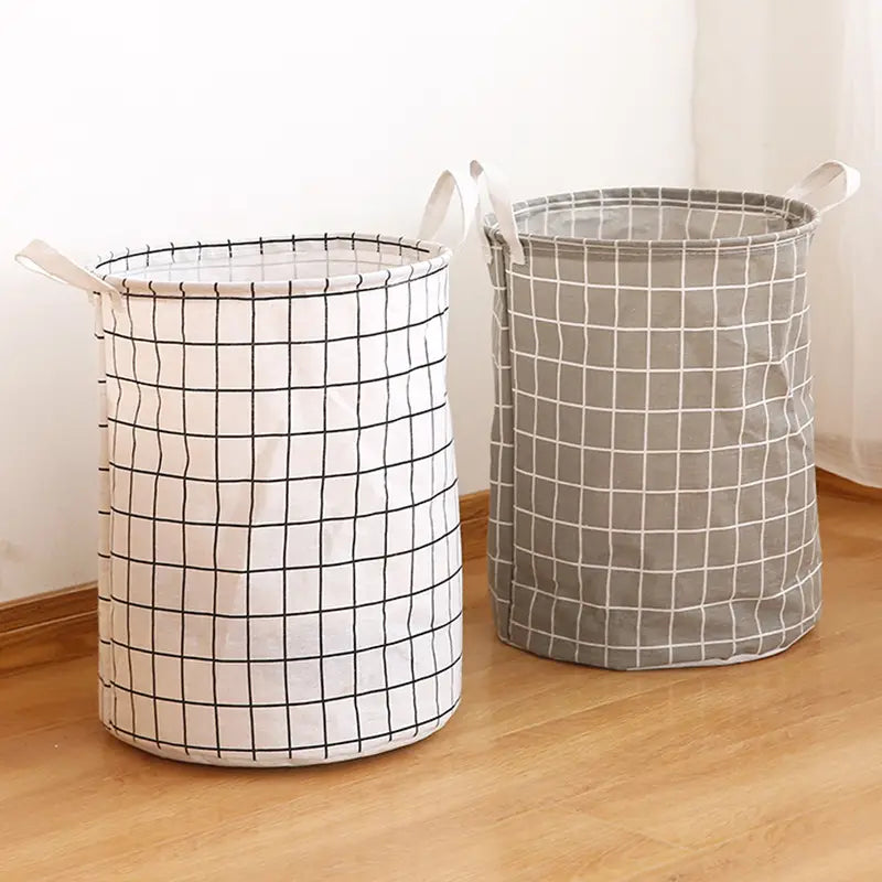 Foldable Waterproof Cotton Linen Laundry Basket