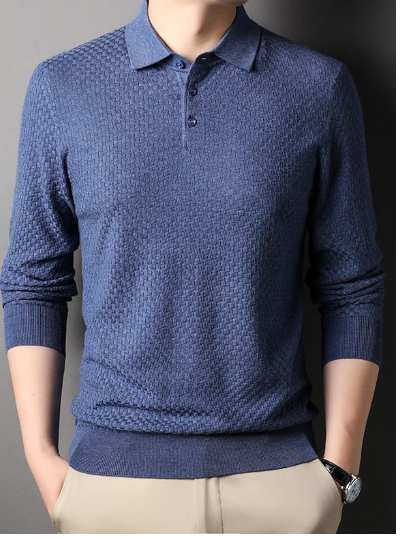 Prestige Long Sleeve Polo Shirt - 100% Cotton (One Piece)