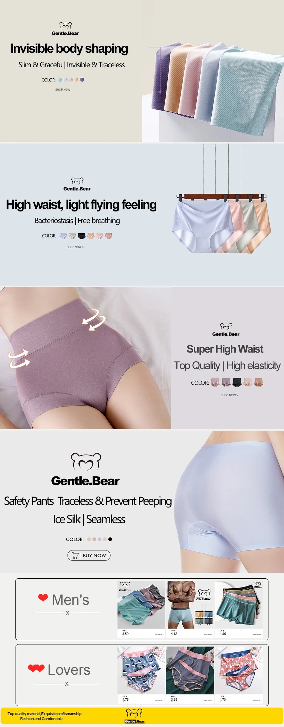 Cotton High Waist panties soft Women's Underwear Plus size Boxer Panties Girls Safety Briefs Antibacterial Lingerie Comfort Unde