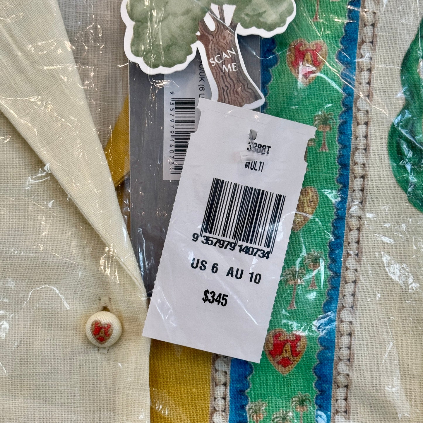 Alemais Elixir Shirt Women’s Multicolor Euro Flax Linen Top Button Down