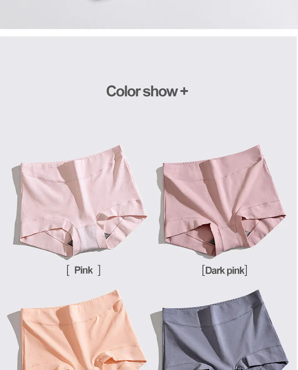 Cotton High Waist panties soft Women's Underwear Plus size Boxer Panties Girls Safety Briefs Antibacterial Lingerie Comfort Unde