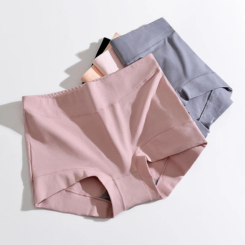 Cotton High Waist panties soft Women's Underwear Plus size Boxer Panties Girls Safety Briefs Antibacterial Lingerie Comfort Unde