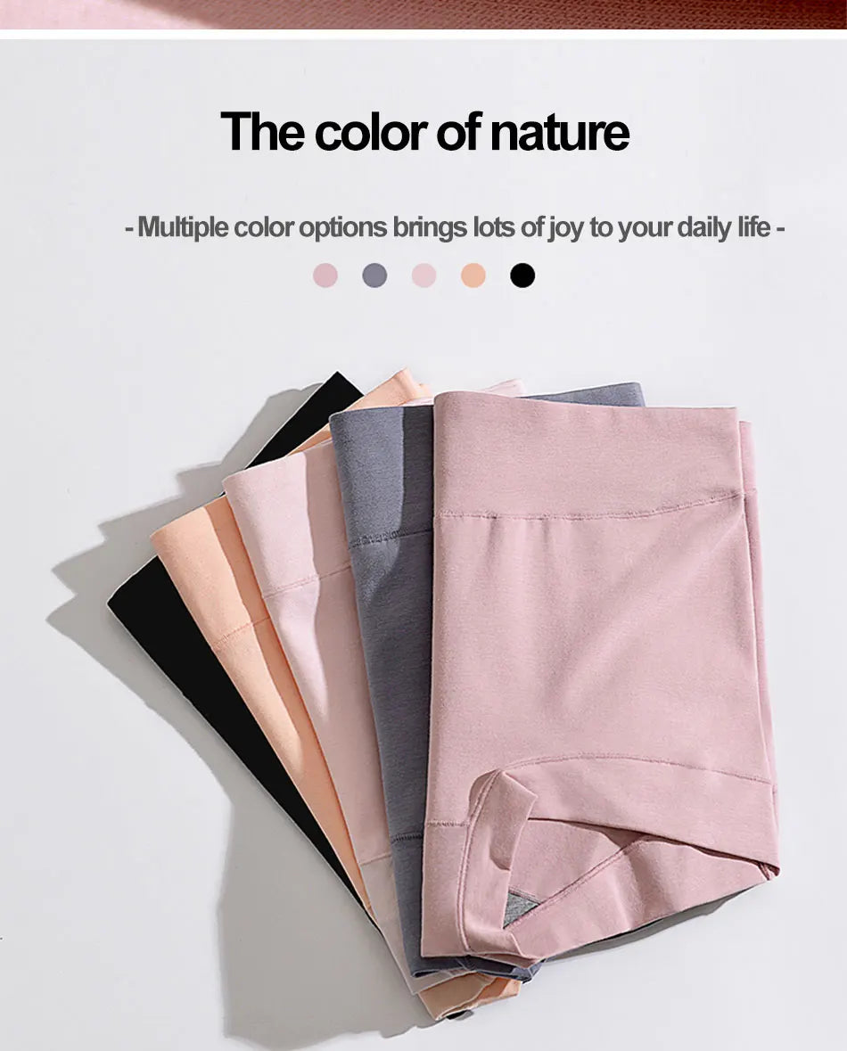 Cotton High Waist panties soft Women's Underwear Plus size Boxer Panties Girls Safety Briefs Antibacterial Lingerie Comfort Unde