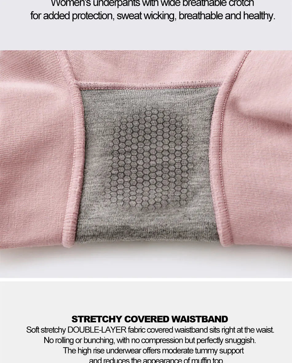 Cotton High Waist panties soft Women's Underwear Plus size Boxer Panties Girls Safety Briefs Antibacterial Lingerie Comfort Unde
