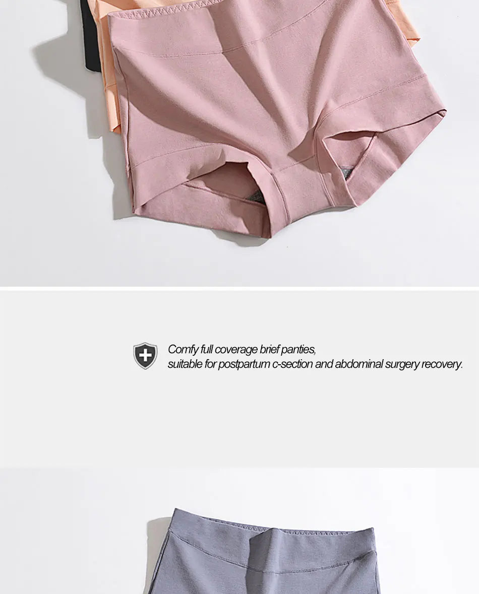 Cotton High Waist panties soft Women's Underwear Plus size Boxer Panties Girls Safety Briefs Antibacterial Lingerie Comfort Unde
