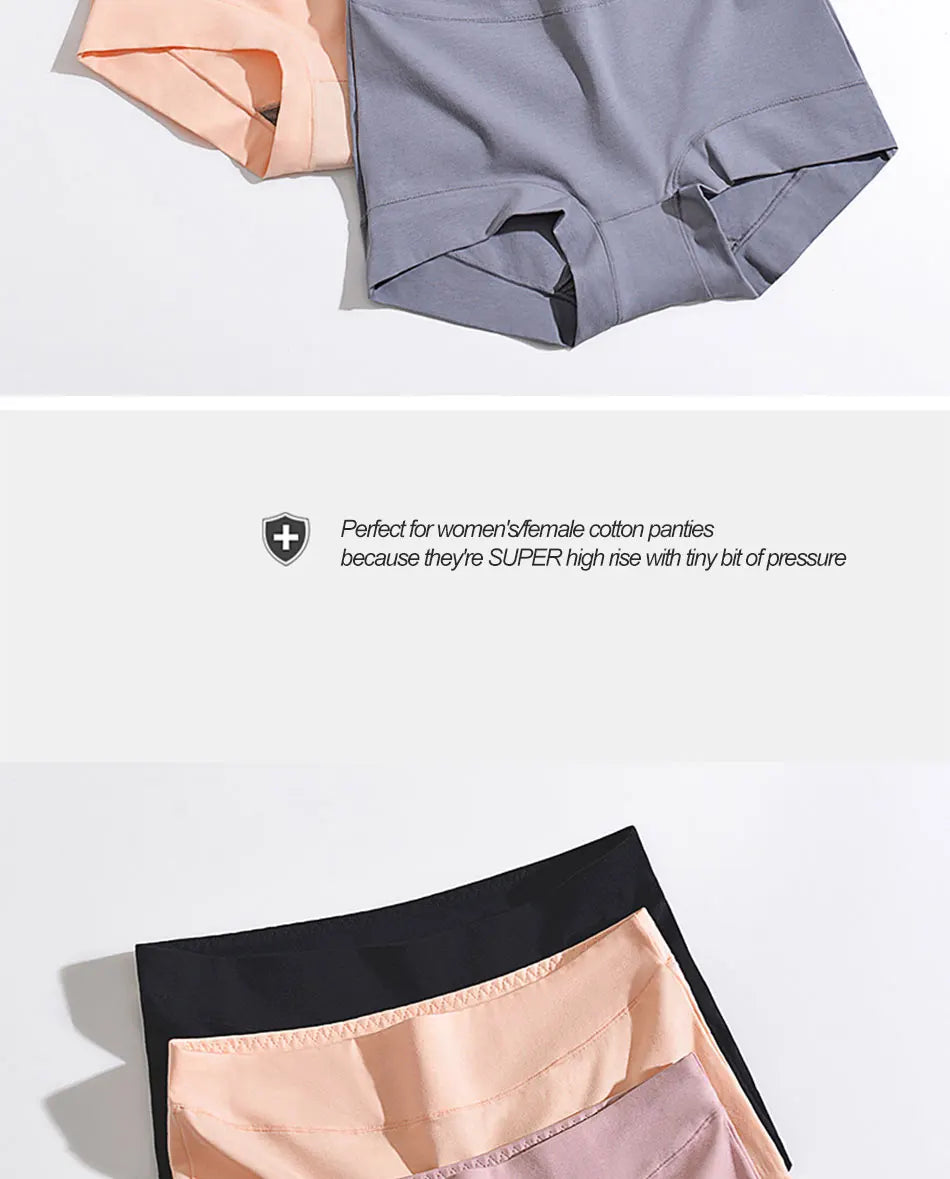 Cotton High Waist panties soft Women's Underwear Plus size Boxer Panties Girls Safety Briefs Antibacterial Lingerie Comfort Unde
