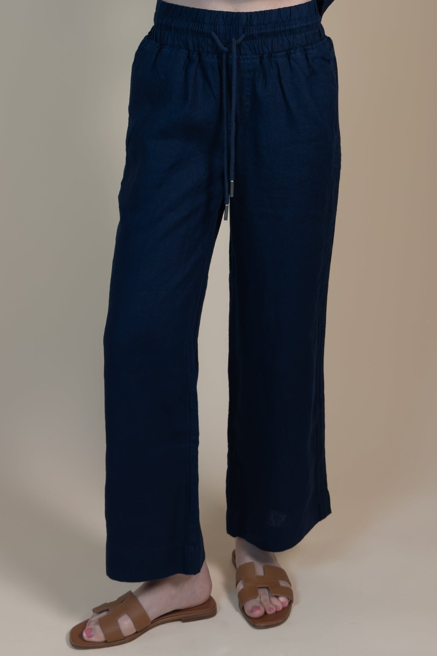 The Riviera Linen Pant – Navy │ Petite