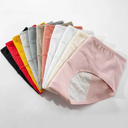 Cotton Menstrual Panties 3 Layer Waterproof Breathable Physiological Pants Antibacterial Middle Waist Leak Proof Underwear