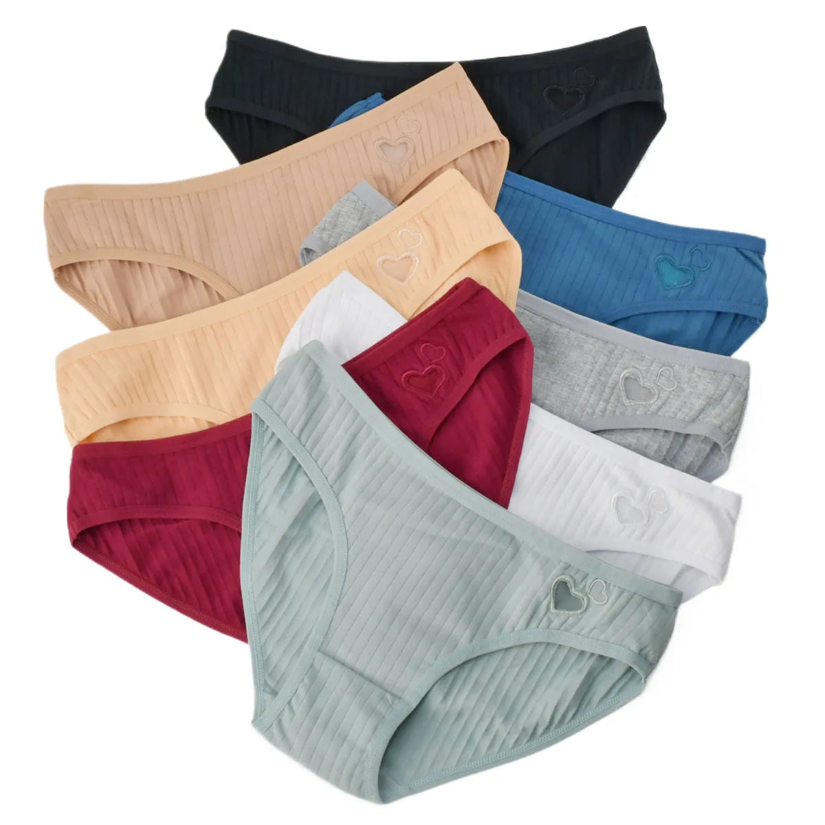 Pure Cotton Underwear Panties For Women Heart Briefs Female Triangle Underpants Woman Soft Panti Intimate sexy Lingerie Panty