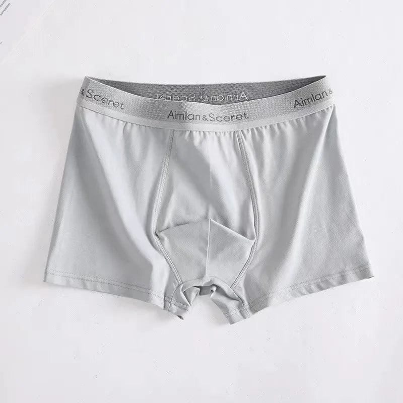 Pure cotton men's underwear - Trendy four-cornered pants. Comfortable. Men's seamless four-cornered shorts.
