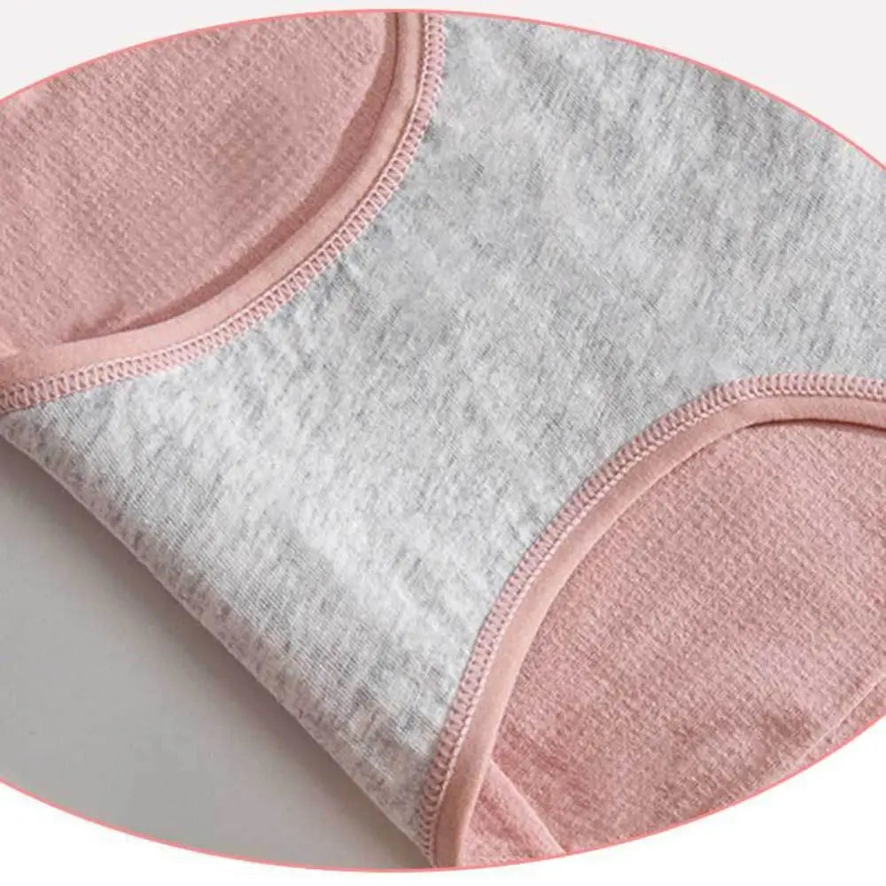 Cotton Menstrual Panties 3 Layer Waterproof Breathable Physiological Pants Antibacterial Middle Waist Leak Proof Underwear