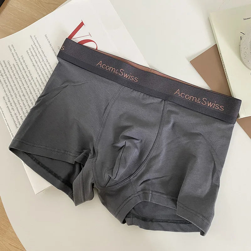 Pure cotton men's underwear - Trendy four-cornered pants. Comfortable. Men's seamless four-cornered shorts.