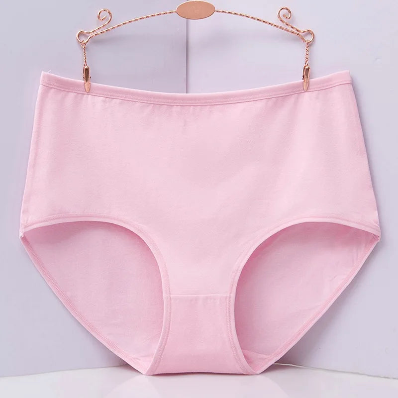 Cotton Panties for Women Briefs  Sexy Lingeries Plus Size 7XL Breathable High Waist Solid Color Lady's Underwears