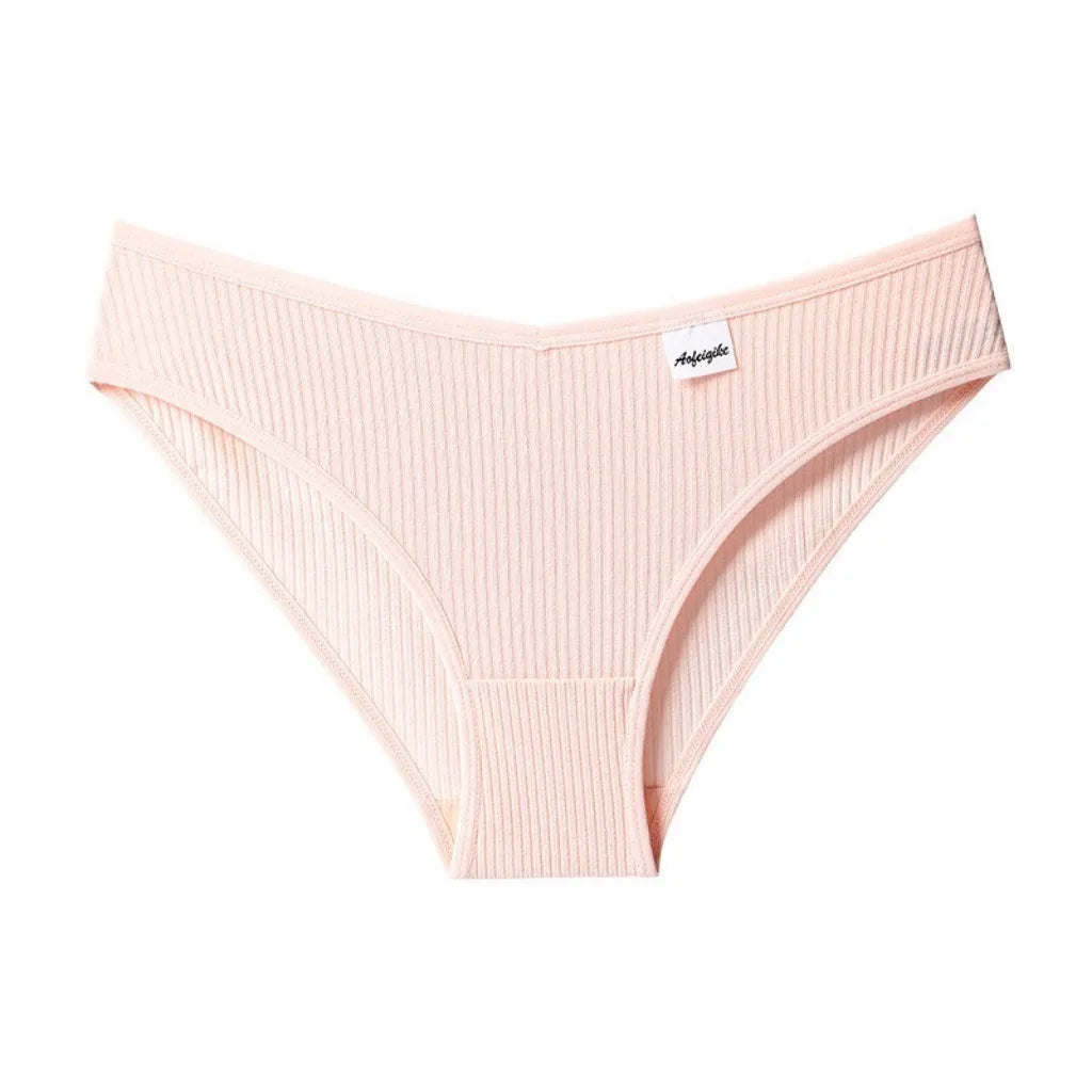 4 Cotton Underwear for Woman Antibacterial Seamless Panty Comfortable Breathable Deep V Plus Size Panties S-XXL