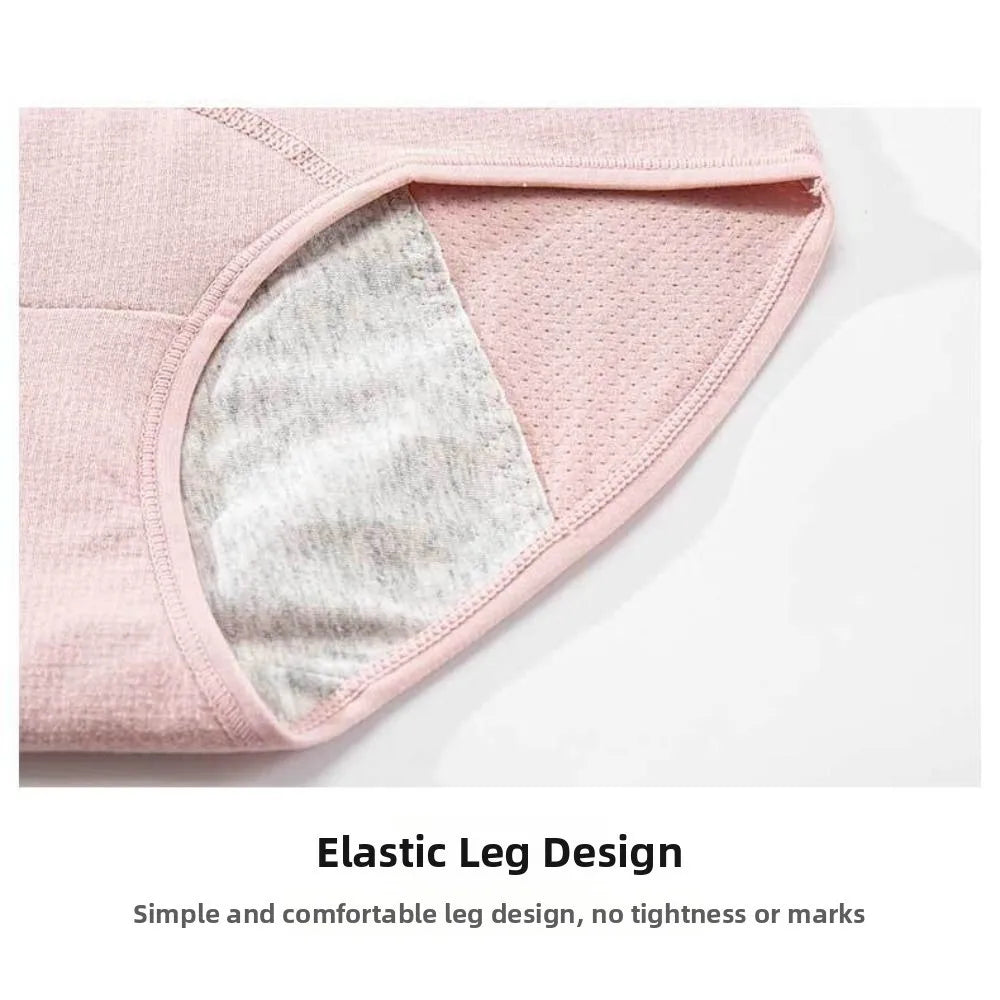 Cotton Menstrual Panties 3 Layer Waterproof Breathable Physiological Pants Antibacterial Middle Waist Leak Proof Underwear