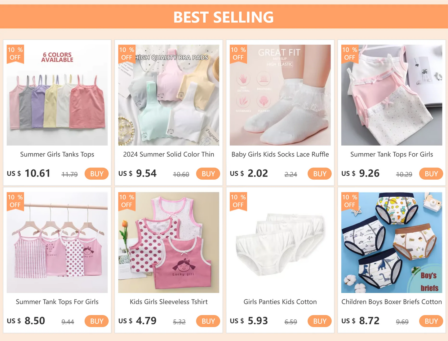 Girls Panties Kids Cotton Underwear Children's Briefs Cherry Cartoon Short 4Pcs/lot