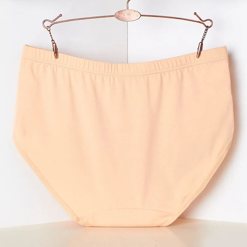 Cotton Panties for Women Briefs  Sexy Lingeries Plus Size 7XL Breathable High Waist Solid Color Lady's Underwears