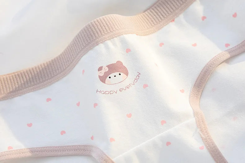 5Pcs/Set Cotton Underwear for Women Lovely Girl Bow Underpants Print Panties Breathable Briefs Girls Shorts Sexy Lingerie