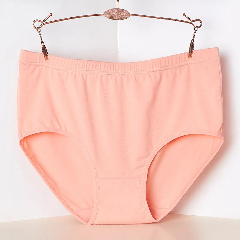 Cotton Panties for Women Briefs  Sexy Lingeries Plus Size 7XL Breathable High Waist Solid Color Lady's Underwears