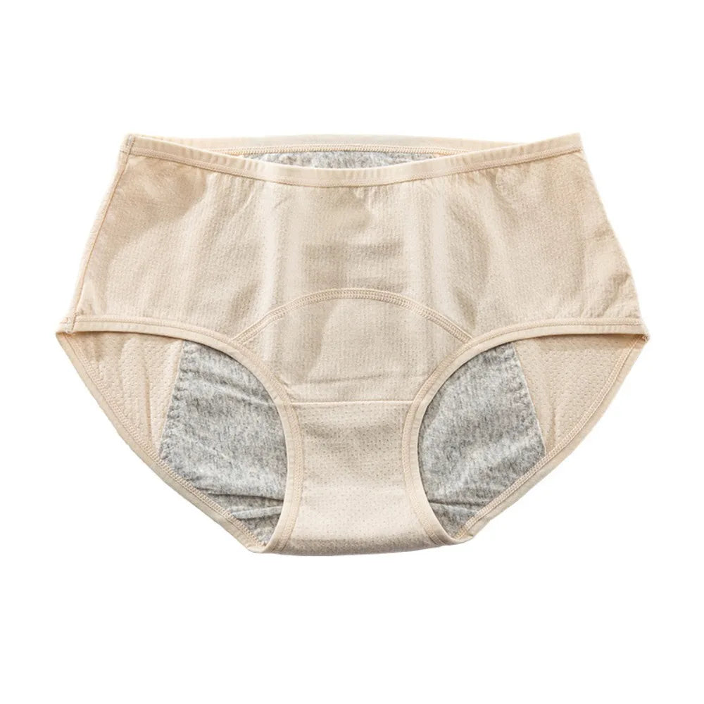 Cotton Menstrual Panties 3 Layer Waterproof Breathable Physiological Pants Antibacterial Middle Waist Leak Proof Underwear
