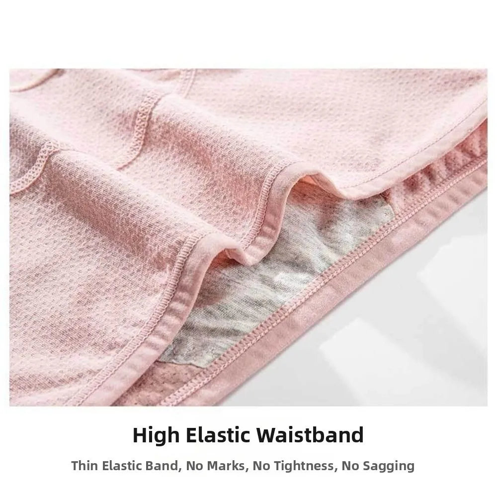 Cotton Menstrual Panties 3 Layer Waterproof Breathable Physiological Pants Antibacterial Middle Waist Leak Proof Underwear