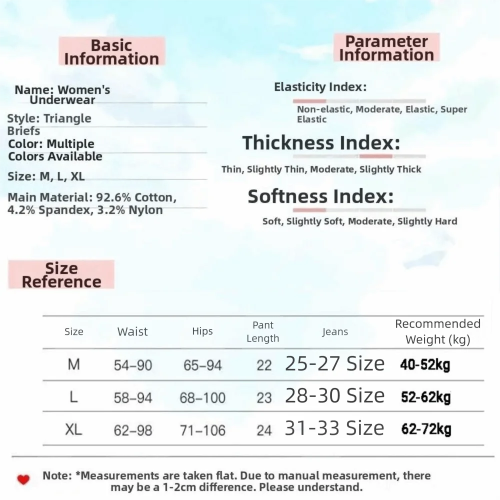 Cotton Menstrual Panties 3 Layer Waterproof Breathable Physiological Pants Antibacterial Middle Waist Leak Proof Underwear