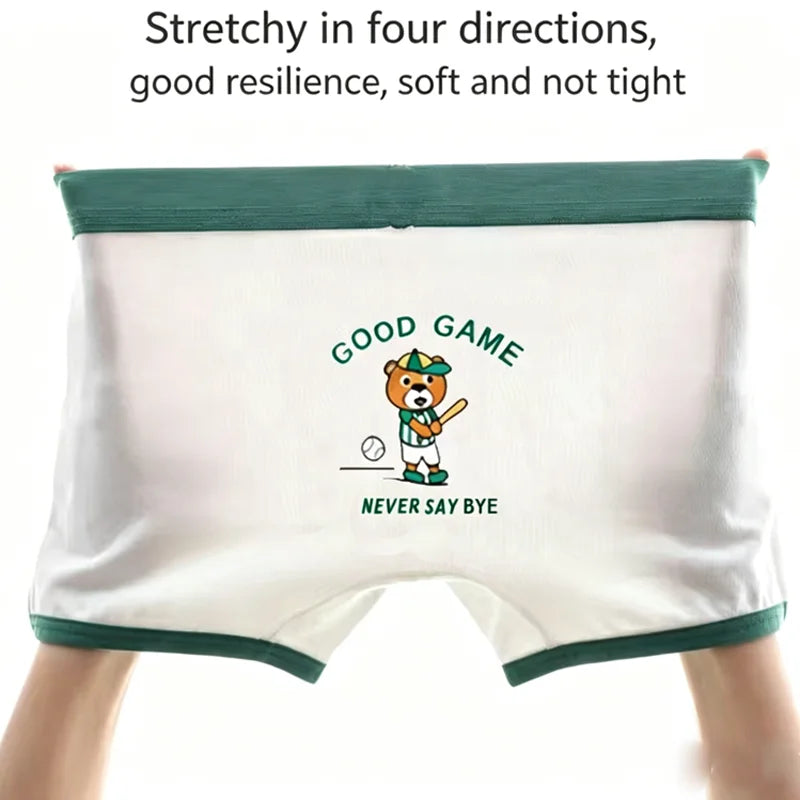 Cotton Kids Underwear 2023 Korean Cartoon Car Boxers for Boys Teenage Plaid Panties Shorts Boy Cute Underpants 2 4 8 12 14 Years
