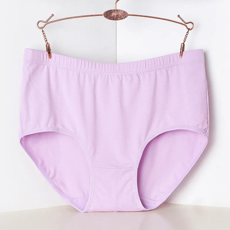 Cotton Panties for Women Briefs  Sexy Lingeries Plus Size 7XL Breathable High Waist Solid Color Lady's Underwears