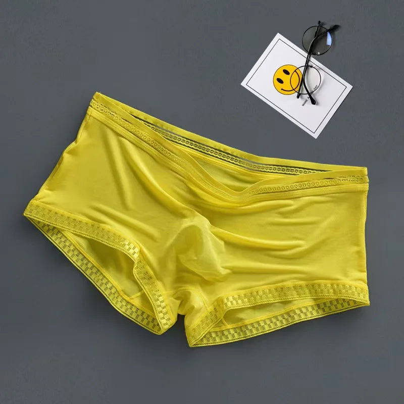 Pure cotton men's underwear - Trendy four-cornered pants. Comfortable. Men's seamless four-cornered shorts.
