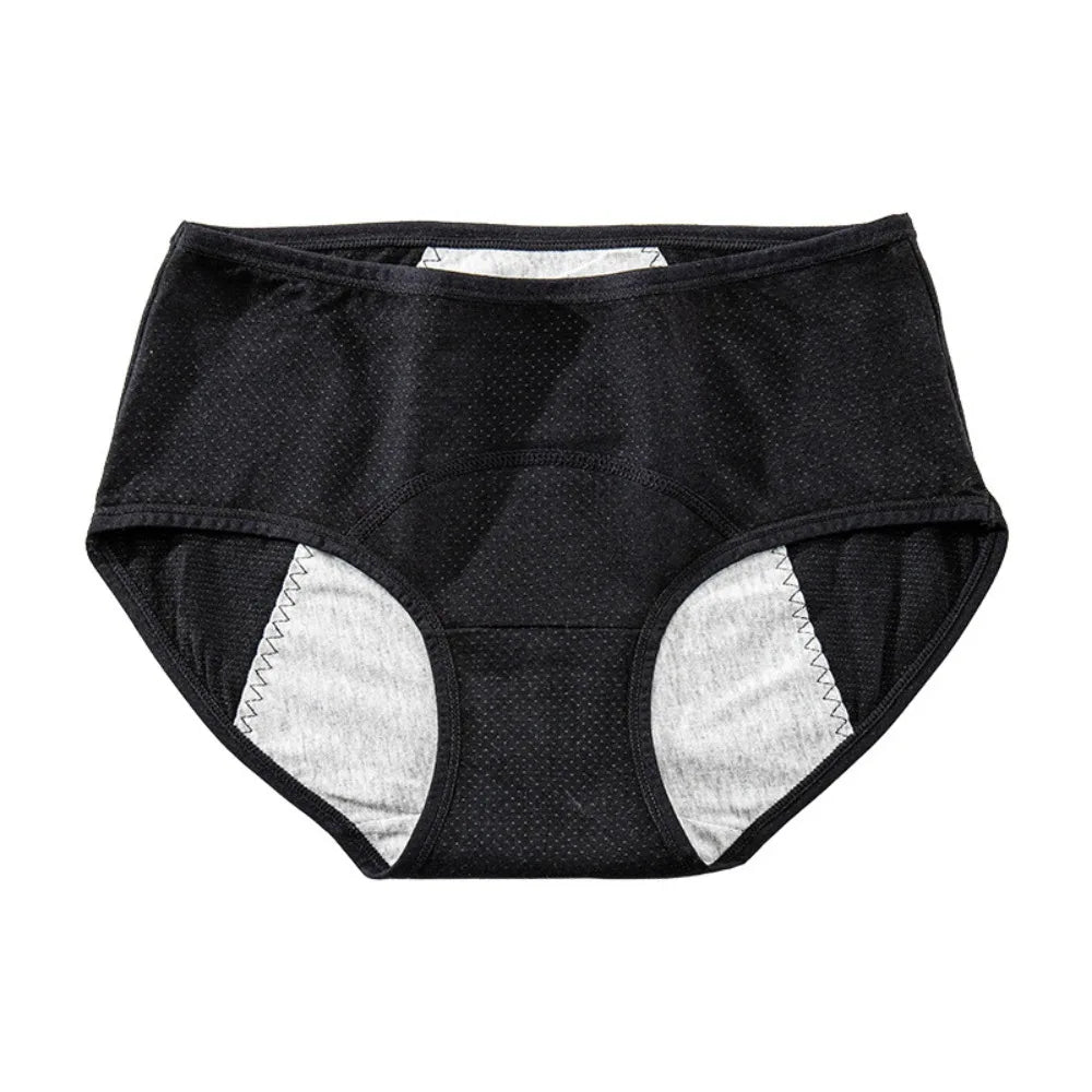 Cotton Menstrual Panties 3 Layer Waterproof Breathable Physiological Pants Antibacterial Middle Waist Leak Proof Underwear