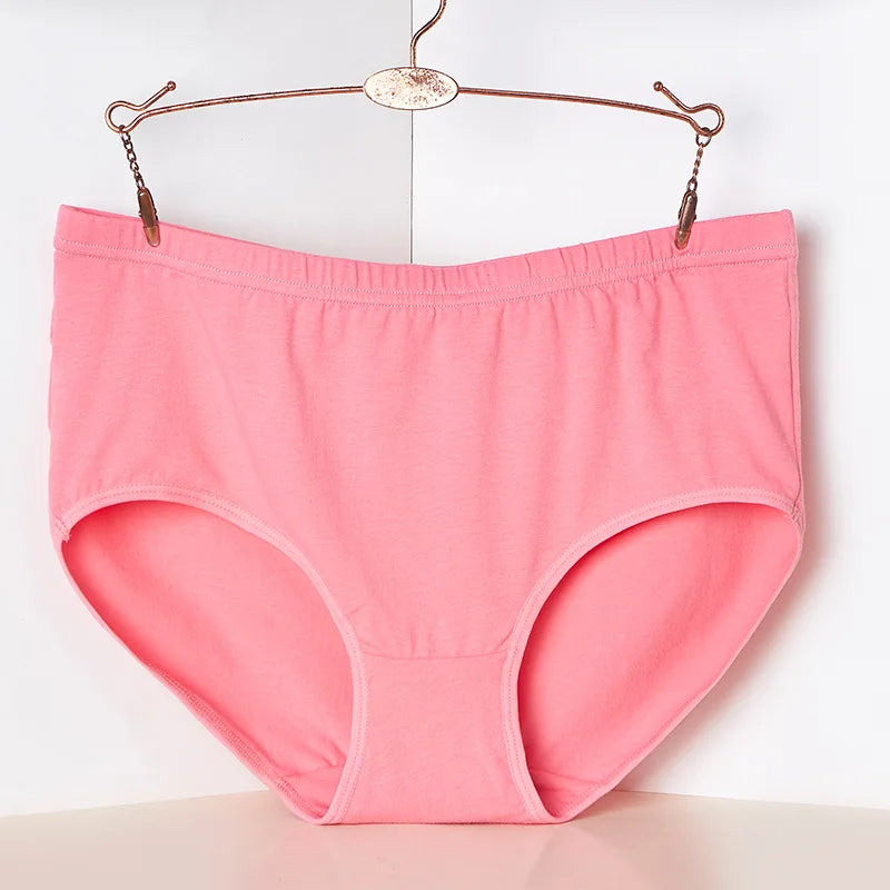 Cotton Panties for Women Briefs  Sexy Lingeries Plus Size 7XL Breathable High Waist Solid Color Lady's Underwears