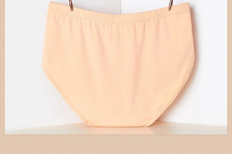Cotton Panties for Women Briefs  Sexy Lingeries Plus Size 7XL Breathable High Waist Solid Color Lady's Underwears