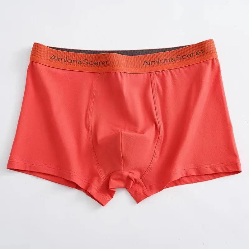 Pure cotton men's underwear - Trendy four-cornered pants. Comfortable. Men's seamless four-cornered shorts.