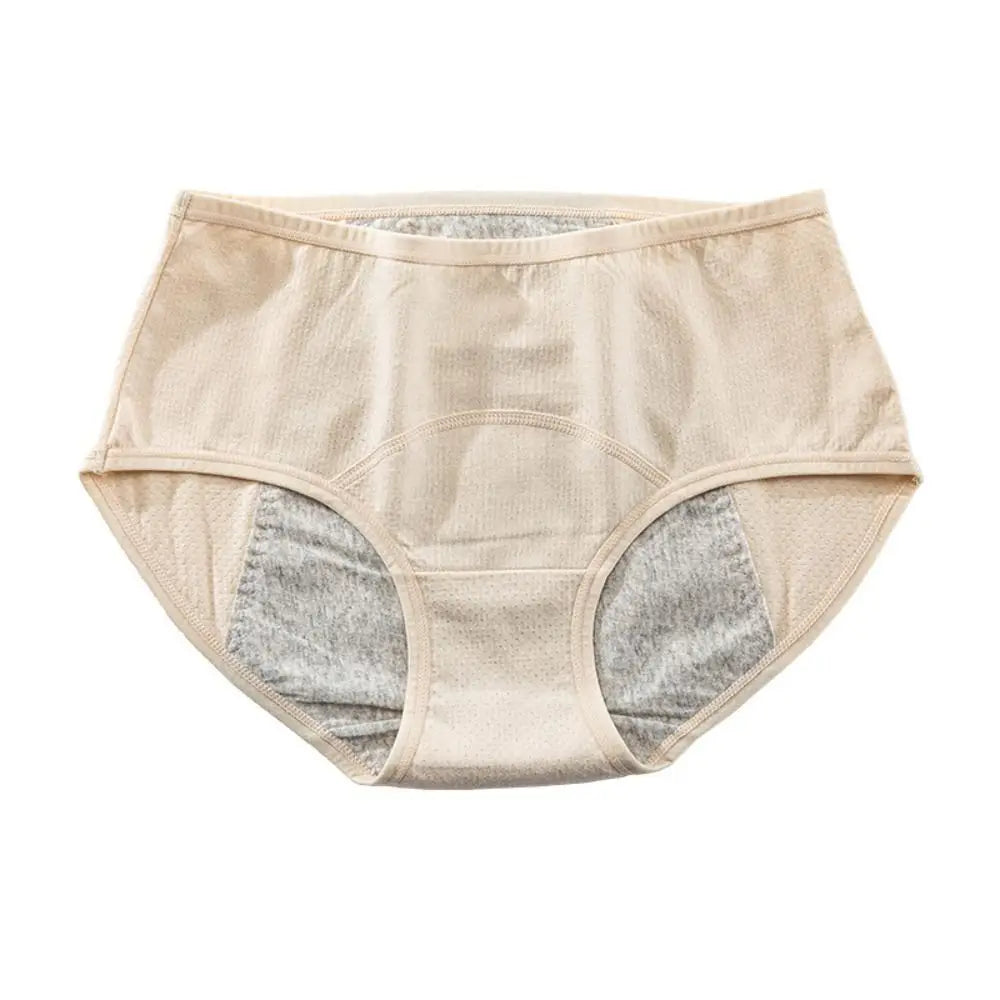 Cotton Menstrual Panties 3 Layer Waterproof Breathable Physiological Pants Antibacterial Middle Waist Leak Proof Underwear