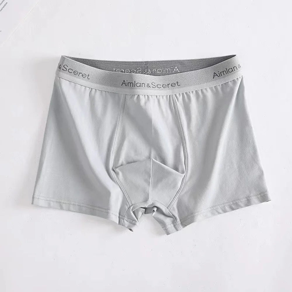 Pure cotton men's underwear - Trendy four-cornered pants. Comfortable. Men's seamless four-cornered shorts.
