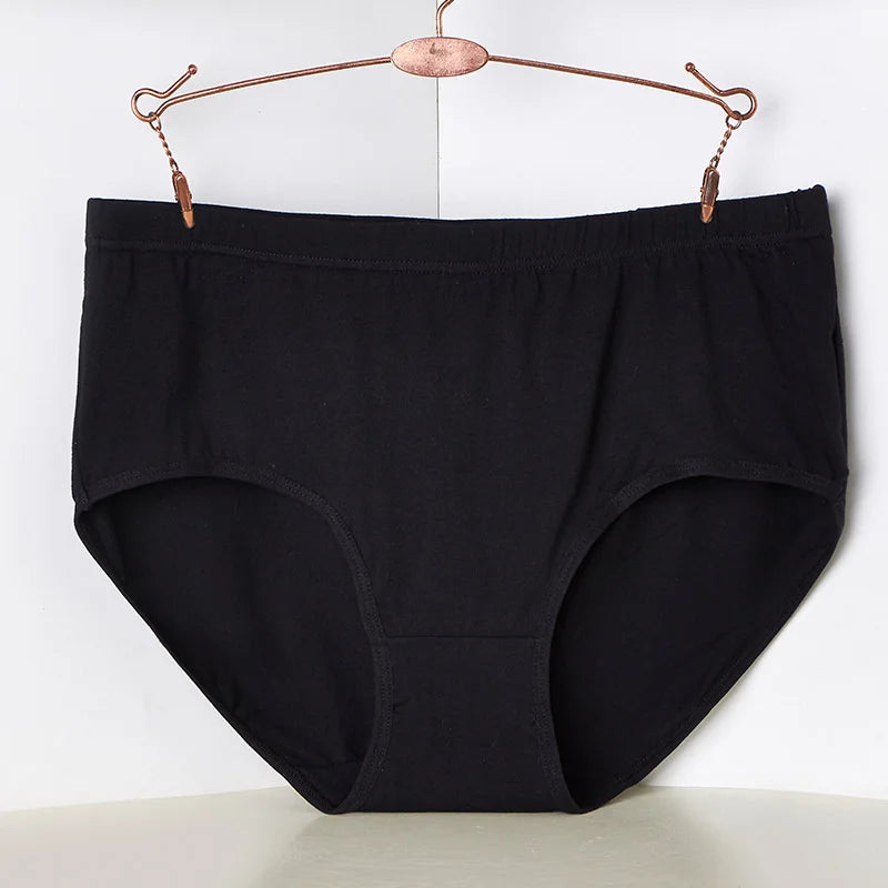 Cotton Panties for Women Briefs  Sexy Lingeries Plus Size 7XL Breathable High Waist Solid Color Lady's Underwears