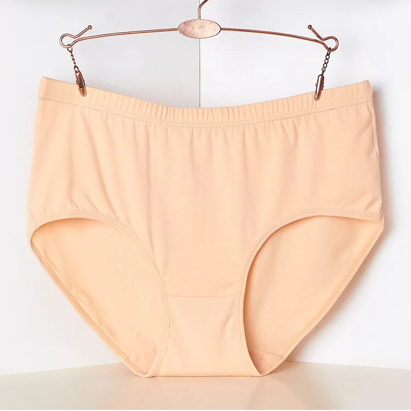 Cotton Panties for Women Briefs  Sexy Lingeries Plus Size 7XL Breathable High Waist Solid Color Lady's Underwears
