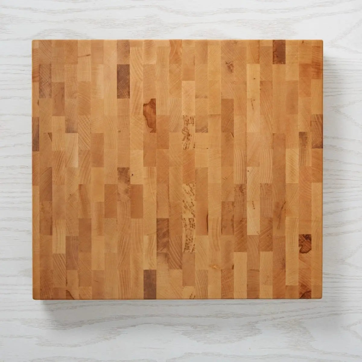 Premium Wooden Cutting Board 16x18x1.75 - Handcrafted North American Hardwood End Grain with Feet - Charcuterie/Wedding