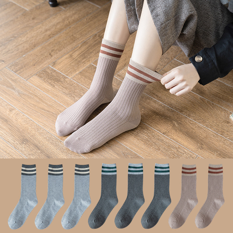 Women's Thick Cotton Knee-High Fashion Socks