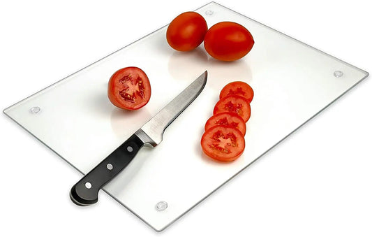 Tempered Glass Cutting Board – Long Lasting Clear Glass – Scratch Resistant, Heat Resistant, Shatter Resistant, Dishwa