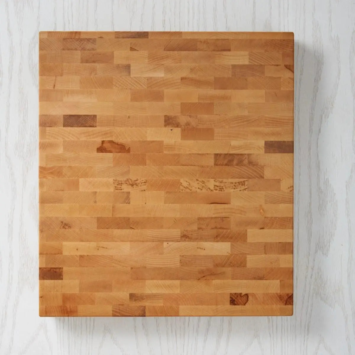 Premium Wooden Cutting Board 16x18x1.75 - Handcrafted North American Hardwood End Grain with Feet - Charcuterie/Wedding