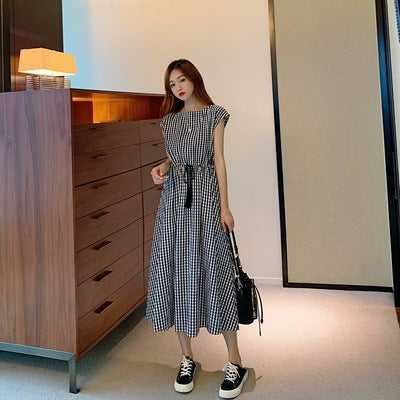 Plus Size Cotton Linen Loose Waist Dress