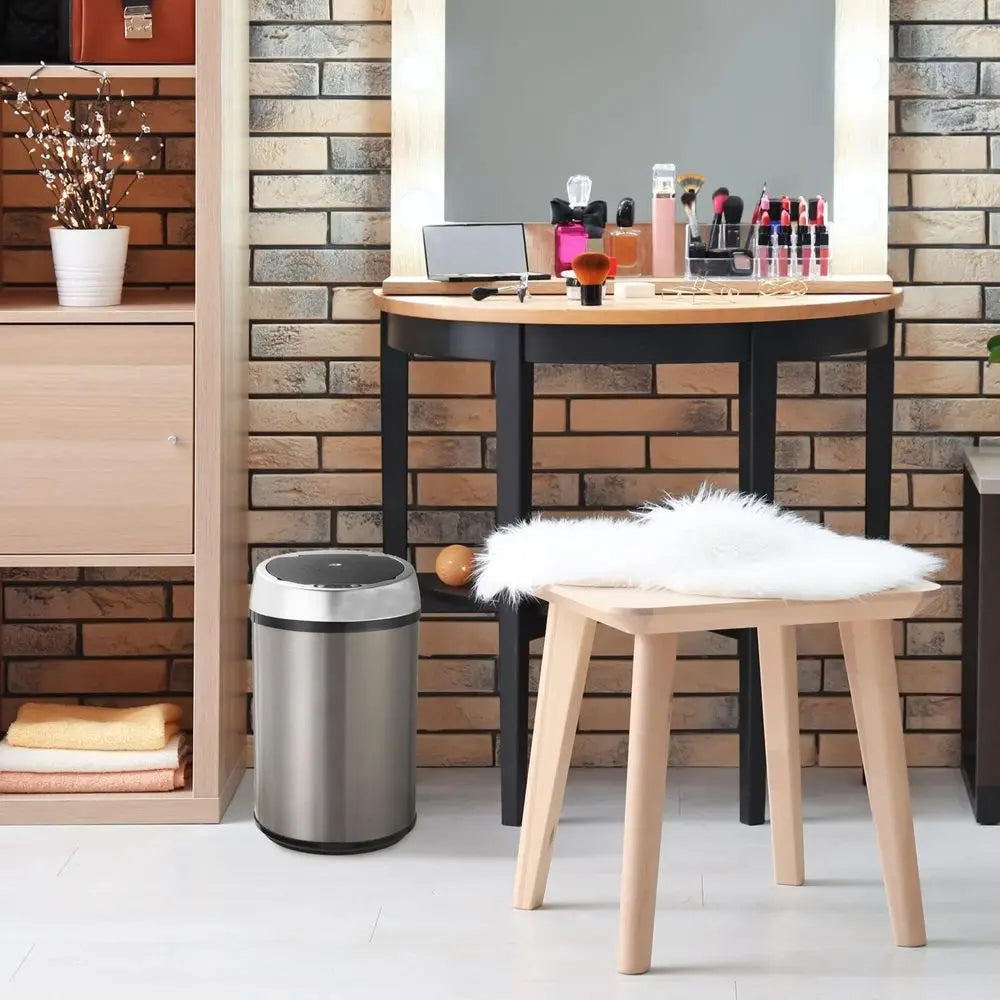 Touchless Trash Can with Motion Sensor, 3.2 Gallon Stainless Steel Bin for Home Use