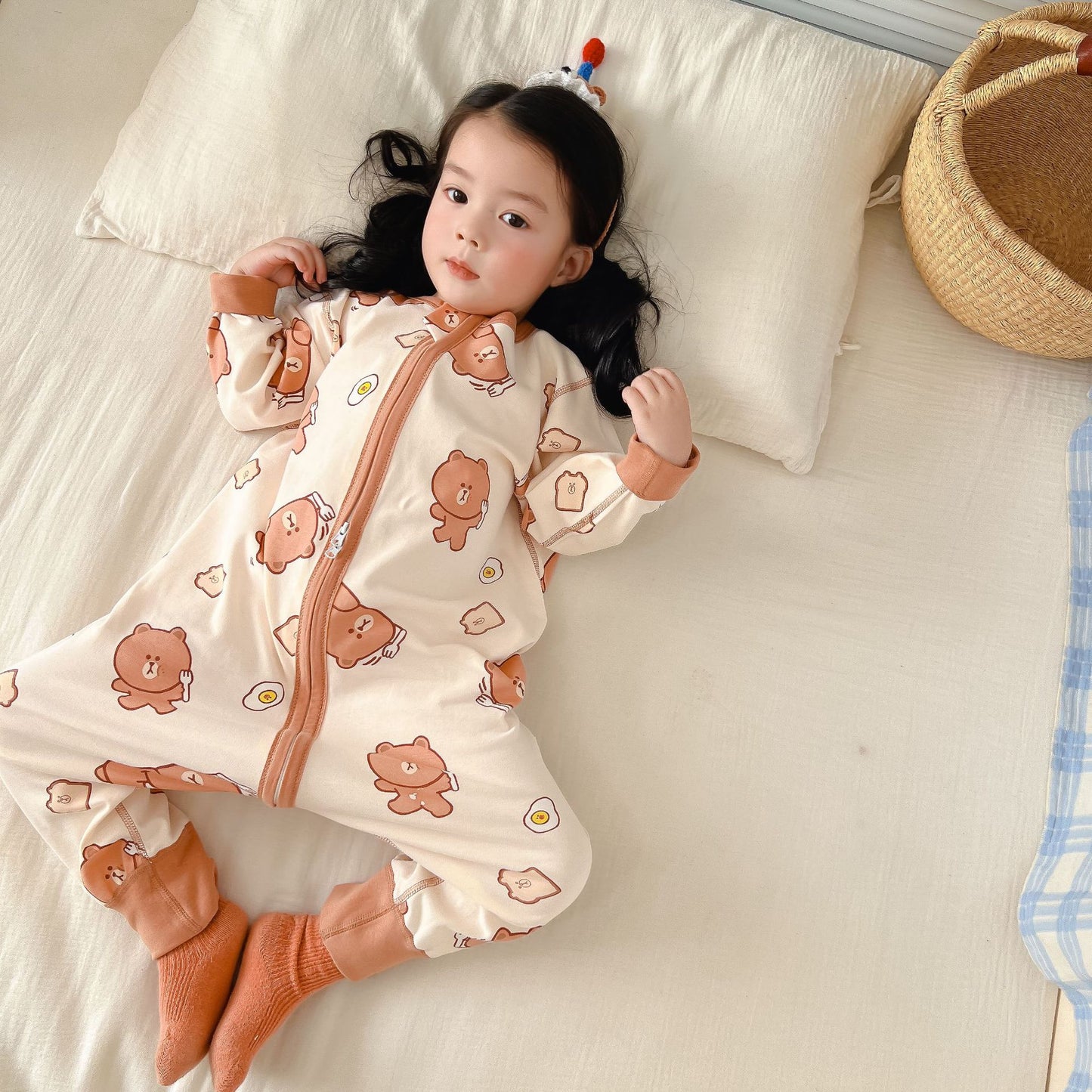 New Double-Layer Baby Sleeping Bag for Kids (All Cotton)