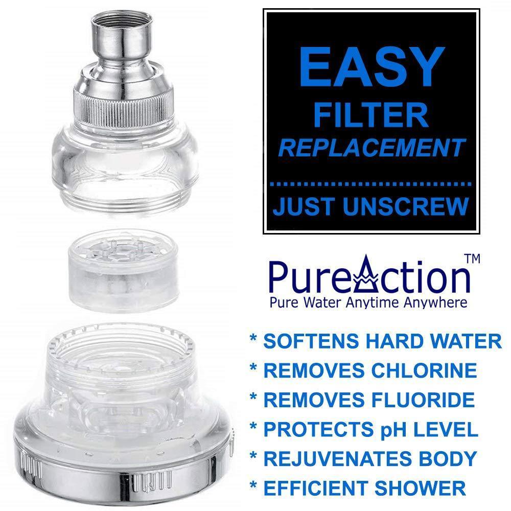 Water Softener Shower Head Filter Chlorine & Fluoride Filter Rain Showerhead